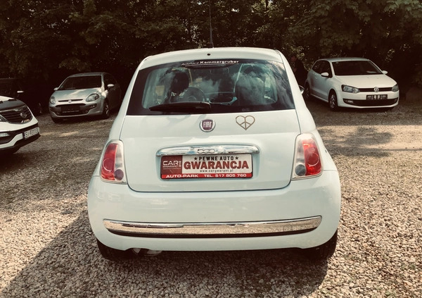 Fiat 500 cena 18500 przebieg: 148000, rok produkcji 2009 z Bychawa małe 497